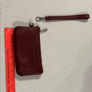 Befen Burgundy Wristlet Clutch